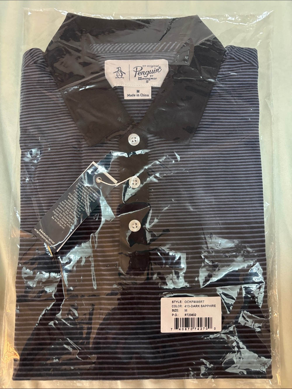 Penguin Men’s Short Sleeve Polo, M, NWT